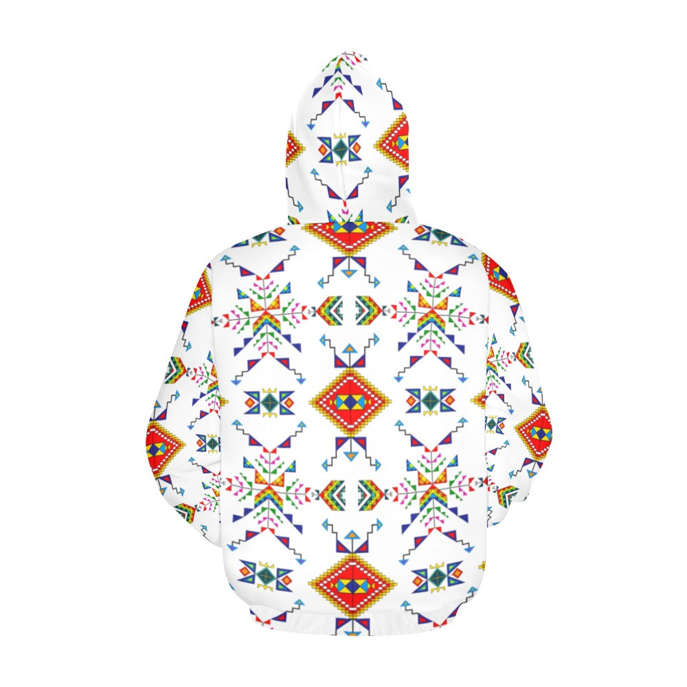 Buffalo Jump White Hoodie for Women (USA Size)