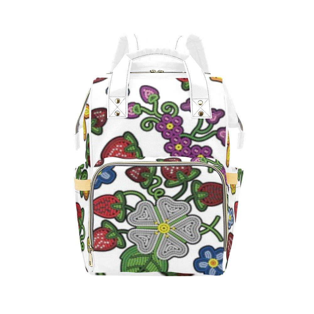 Strawberry Floral Multi-Function Diaper Backpack/Diaper Bag
