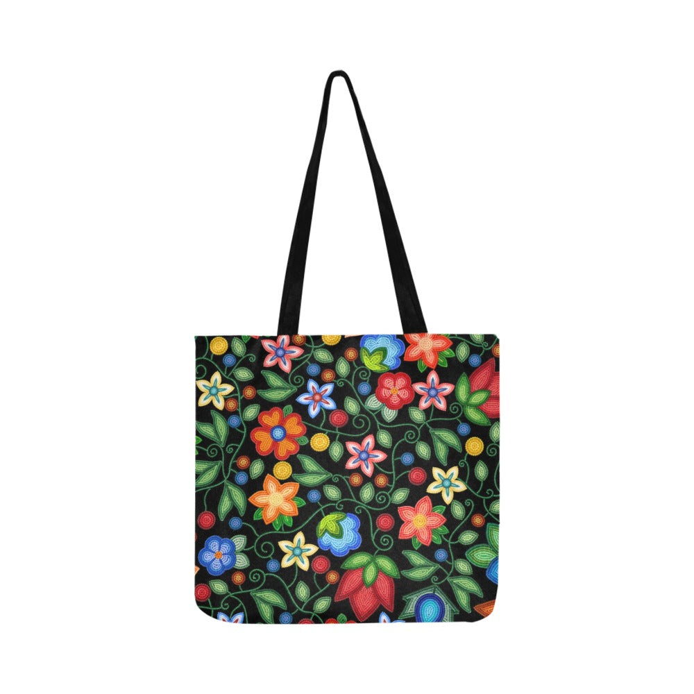 Morning Harmony Black Reusable Shopping Bag (Two sides)