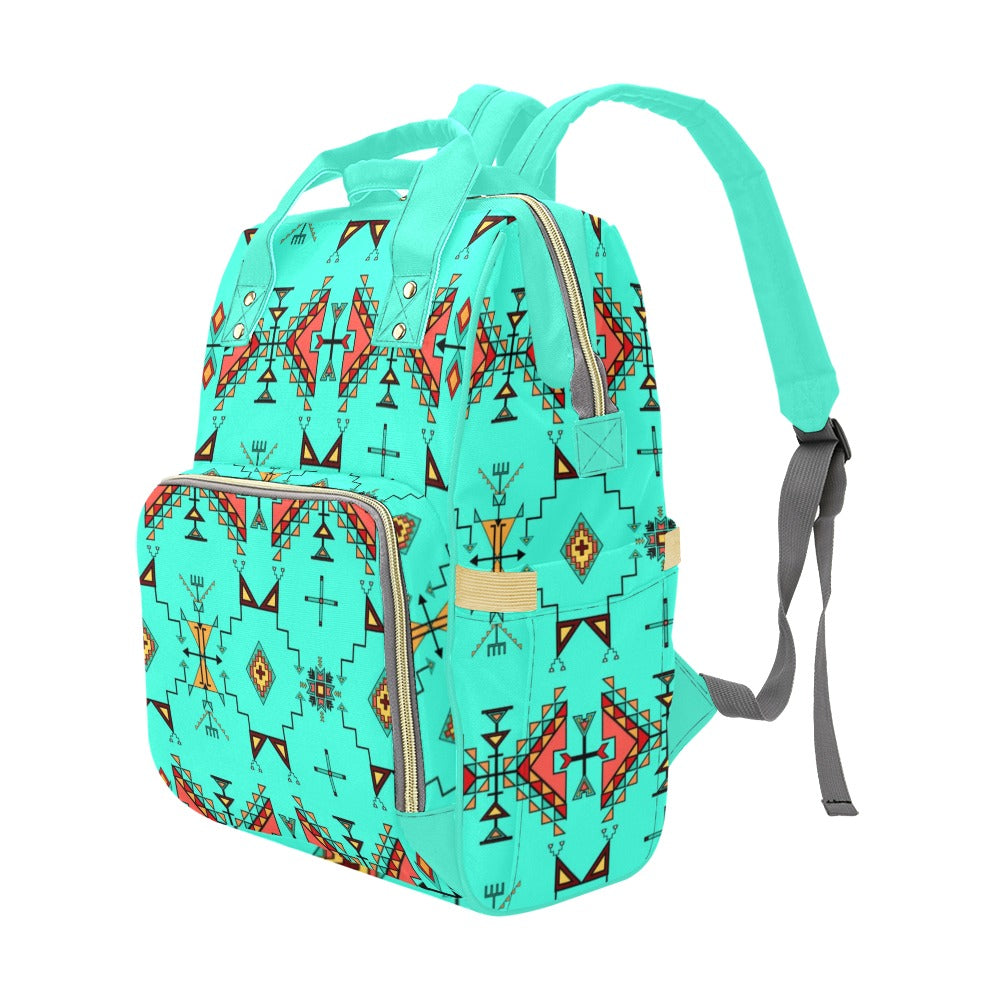 Thunder Flight Turquoise Multi-Function Diaper Backpack/Diaper Bag