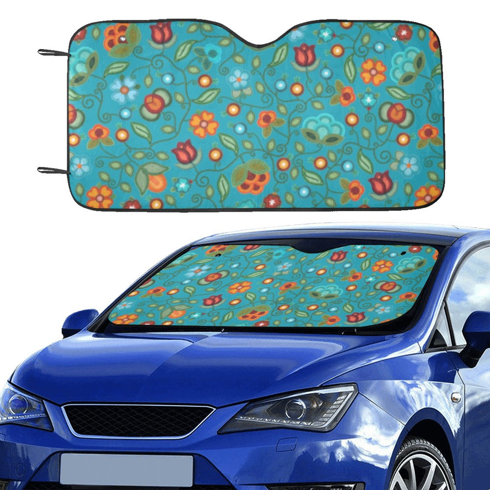 Prairie Fire Petals Ocean Car Sun Shade 55"x30"