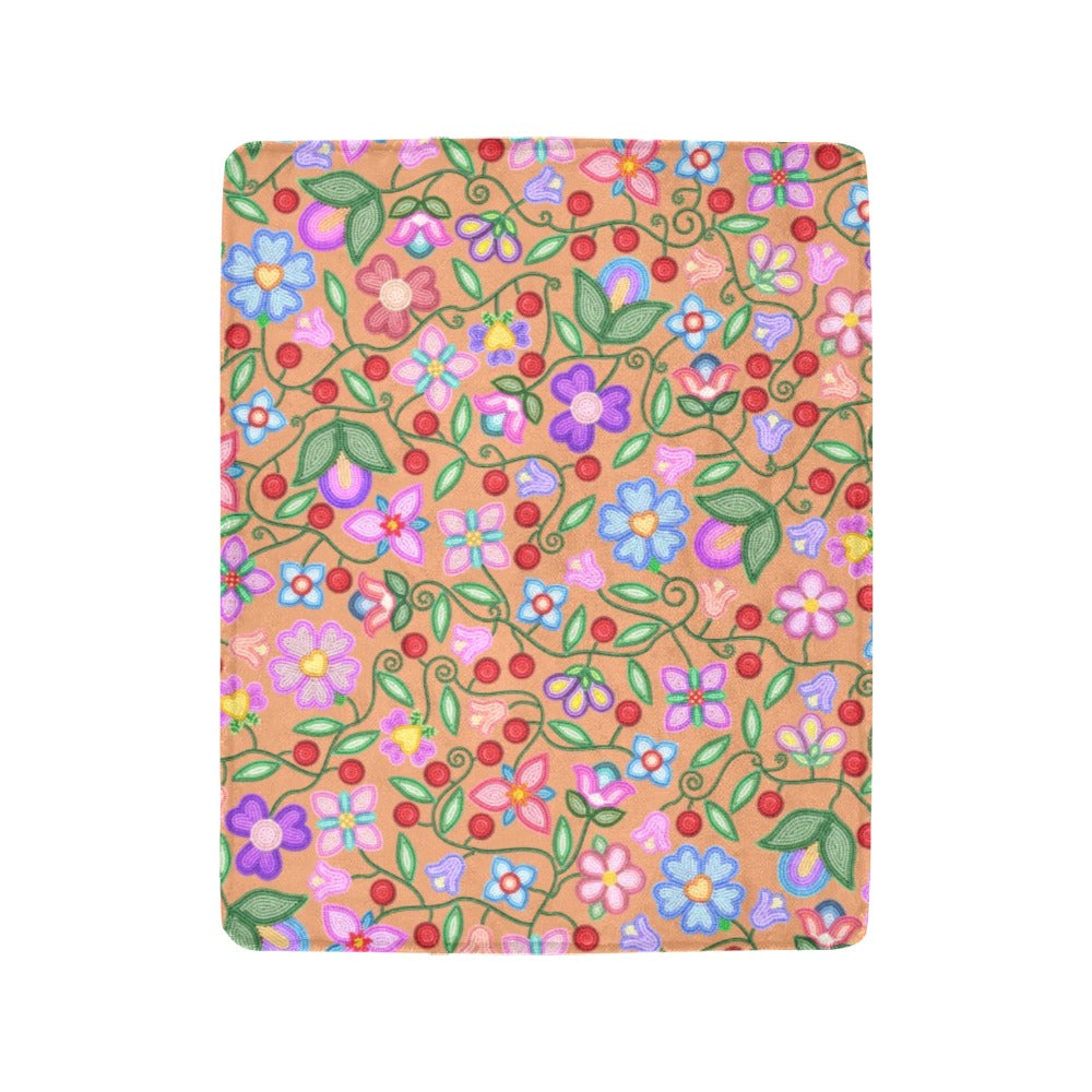 Petal Harmony Terracotta Ultra-Soft Micro Fleece Blanket 40"x50"