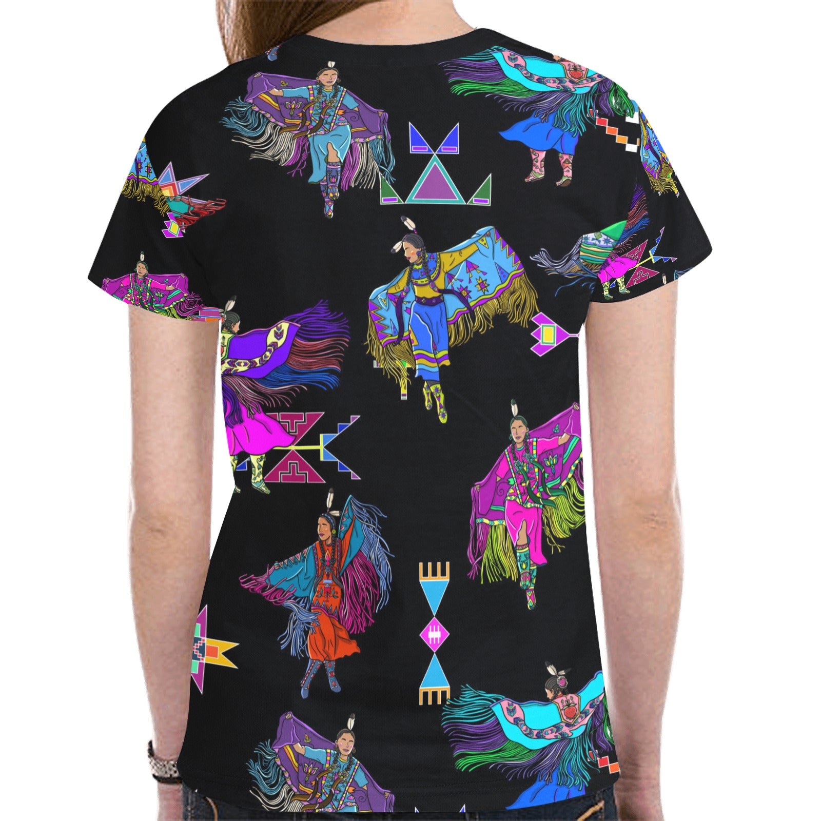 Women's Fancy Dancers Black T-shirt for Women