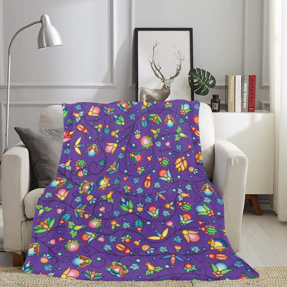 Prairie Plains Spirit Midnight Purple Ultra-Soft Micro Fleece Blanket 60"x80"