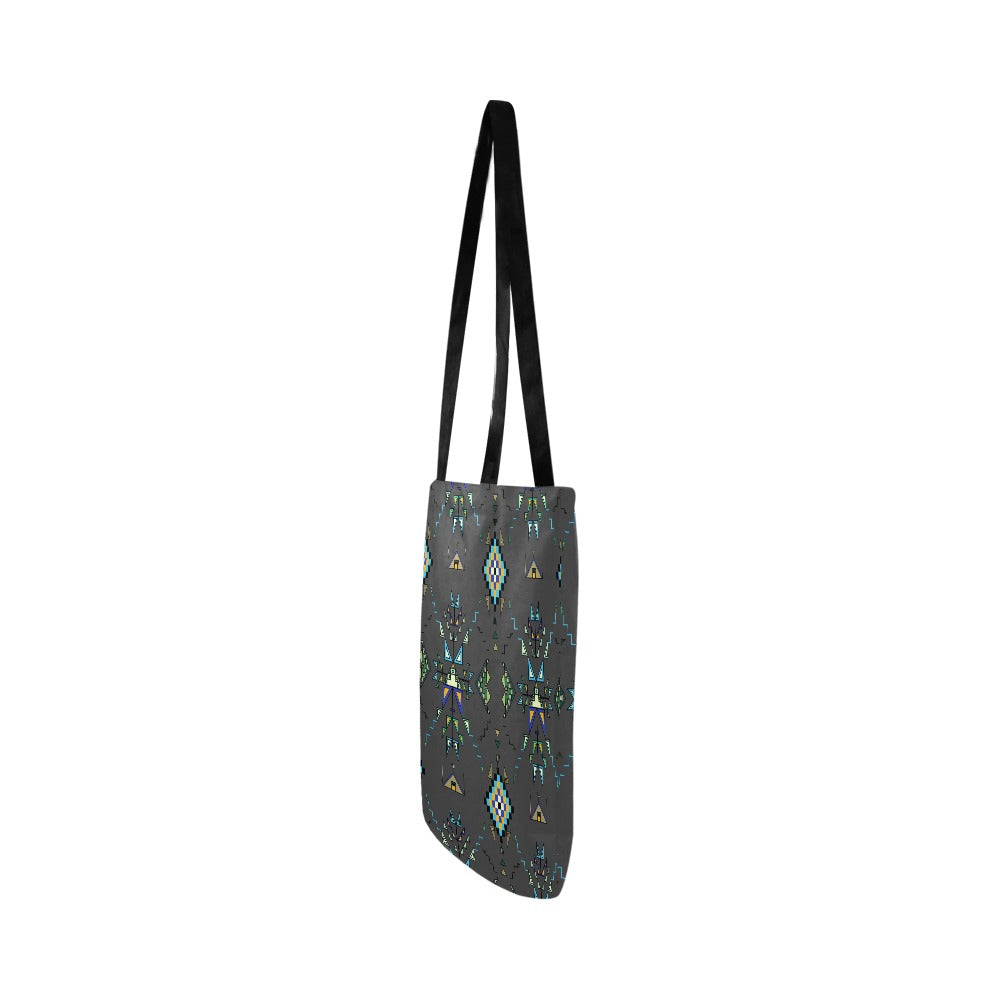 Bear Shield Dark Gray Reusable Shopping Bag (Two sides)
