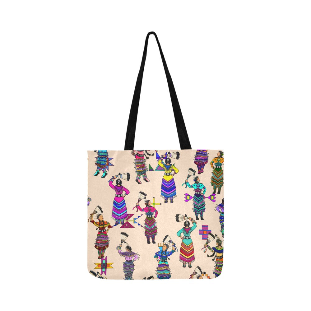 Women's Jingle Dancers Muslin Reusable Shopping Bag (Two sides)