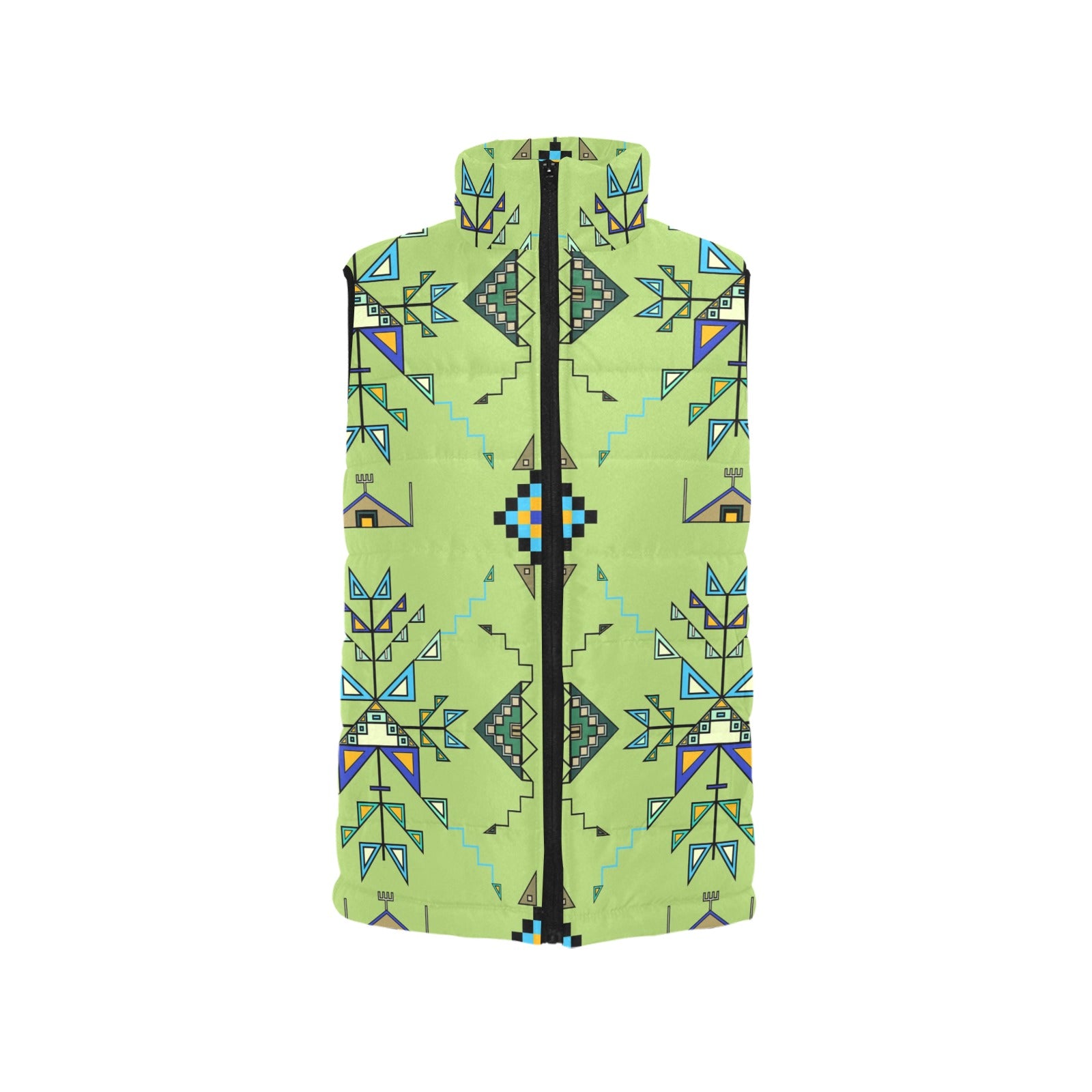 Bear Shield Green Women's Padded Vest Jacket