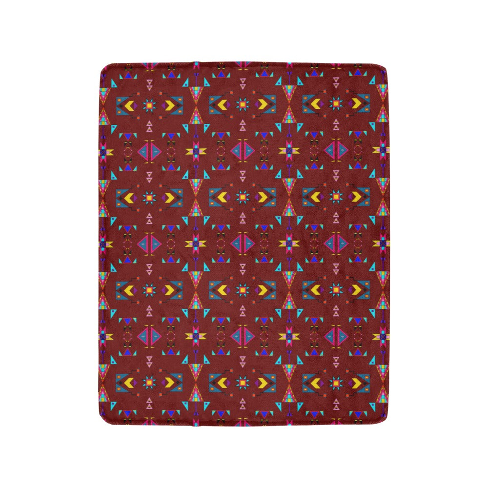 Enemy Territory Dark Maroon Ultra-Soft Micro Fleece Blanket 40"x50"