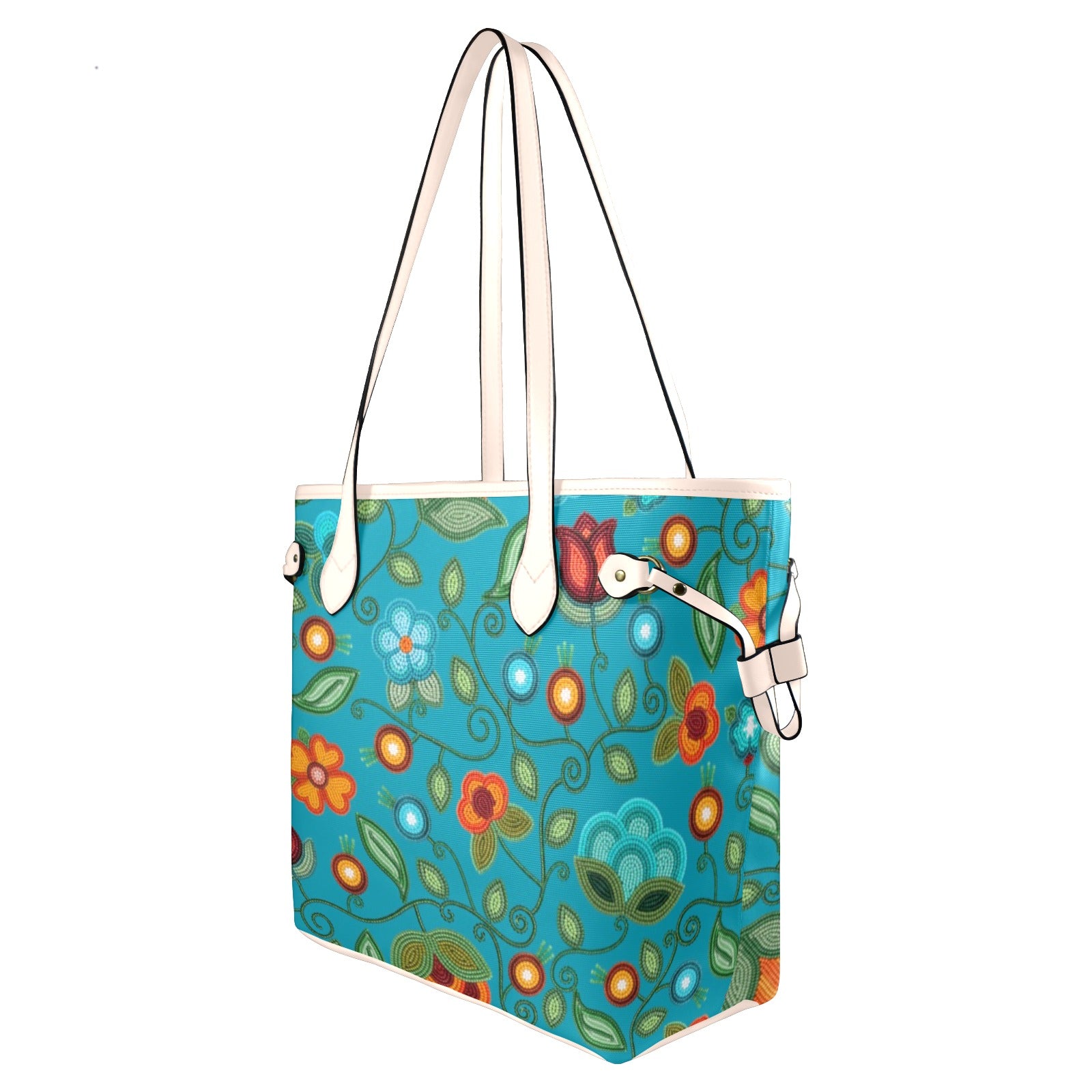 Prairie Fire Petals Ocean Clover Canvas Tote Bag