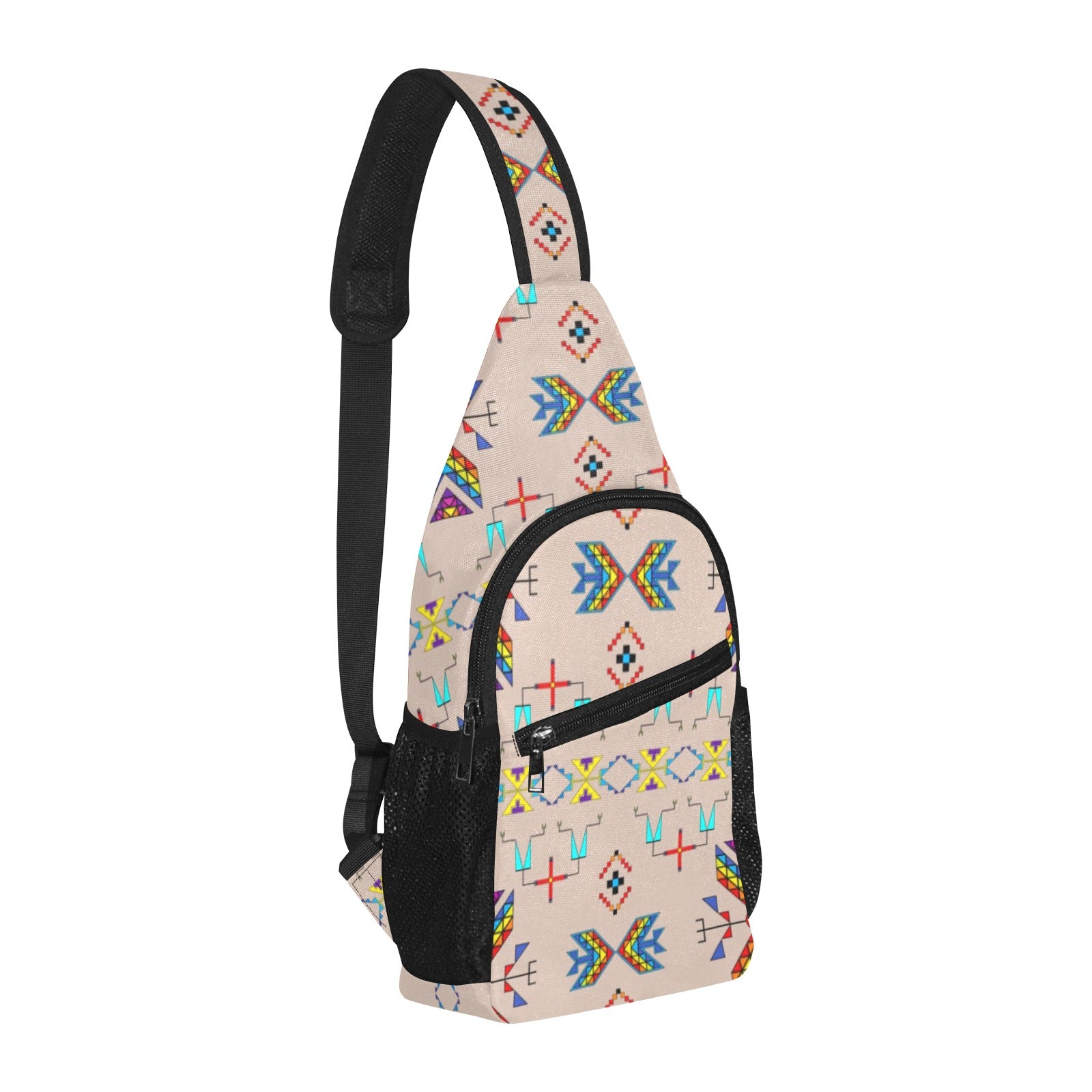 Rainy Chief Rainbow Taupe Chest Bag