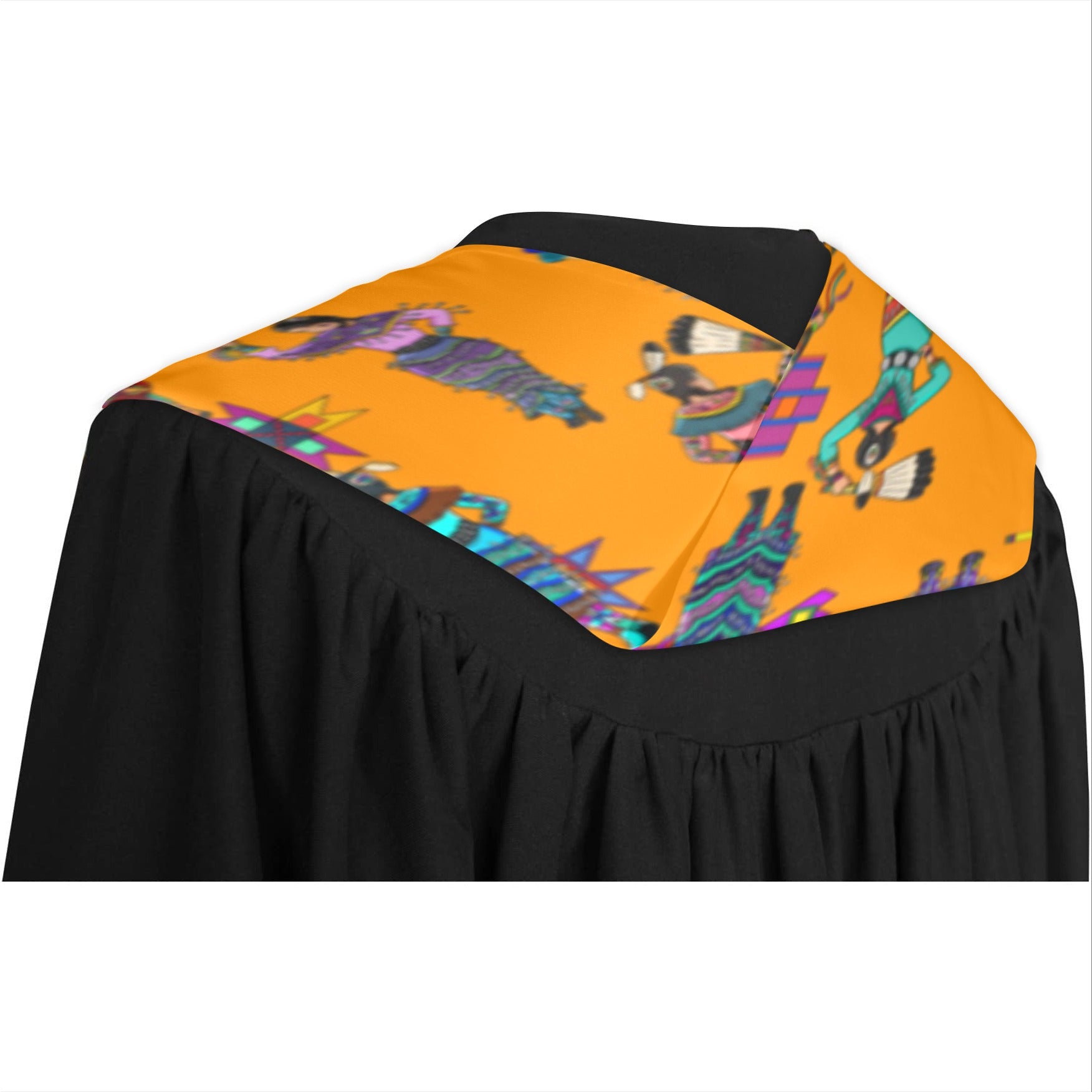 Women's Jingle Dancers Orange Graduation Stole