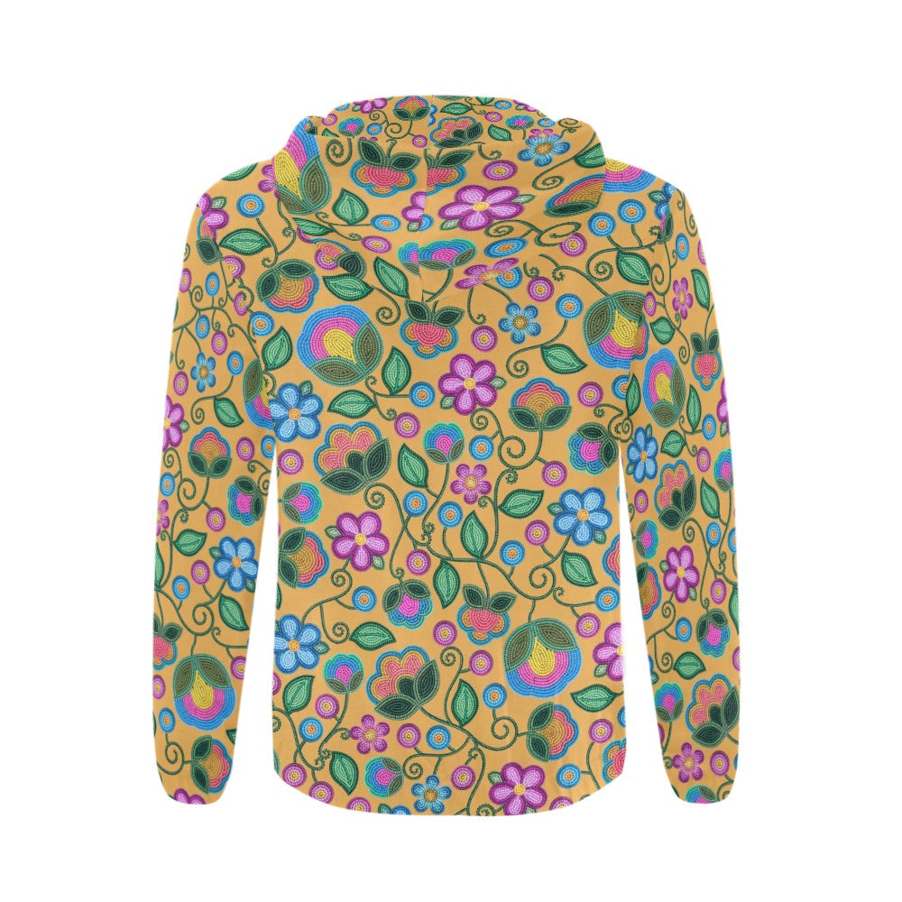 Turquoise Sunbeam Yellow Men's Zipper Hoodie