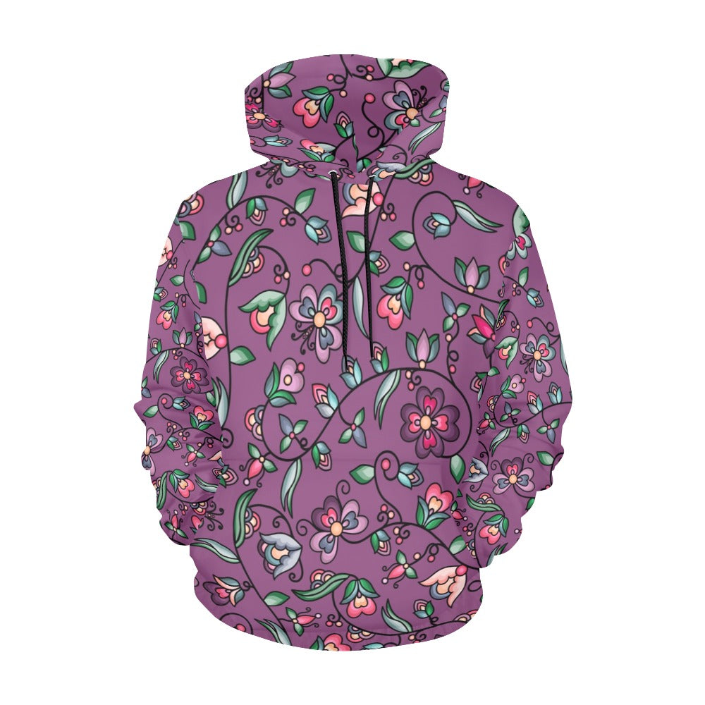 Amber Evening Garland Purple Hoodie for Women (USA Size)