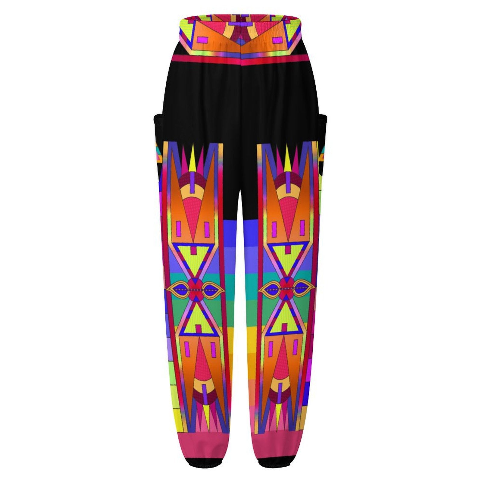 Rainbow Spirit Path Black Ribbon Joggers