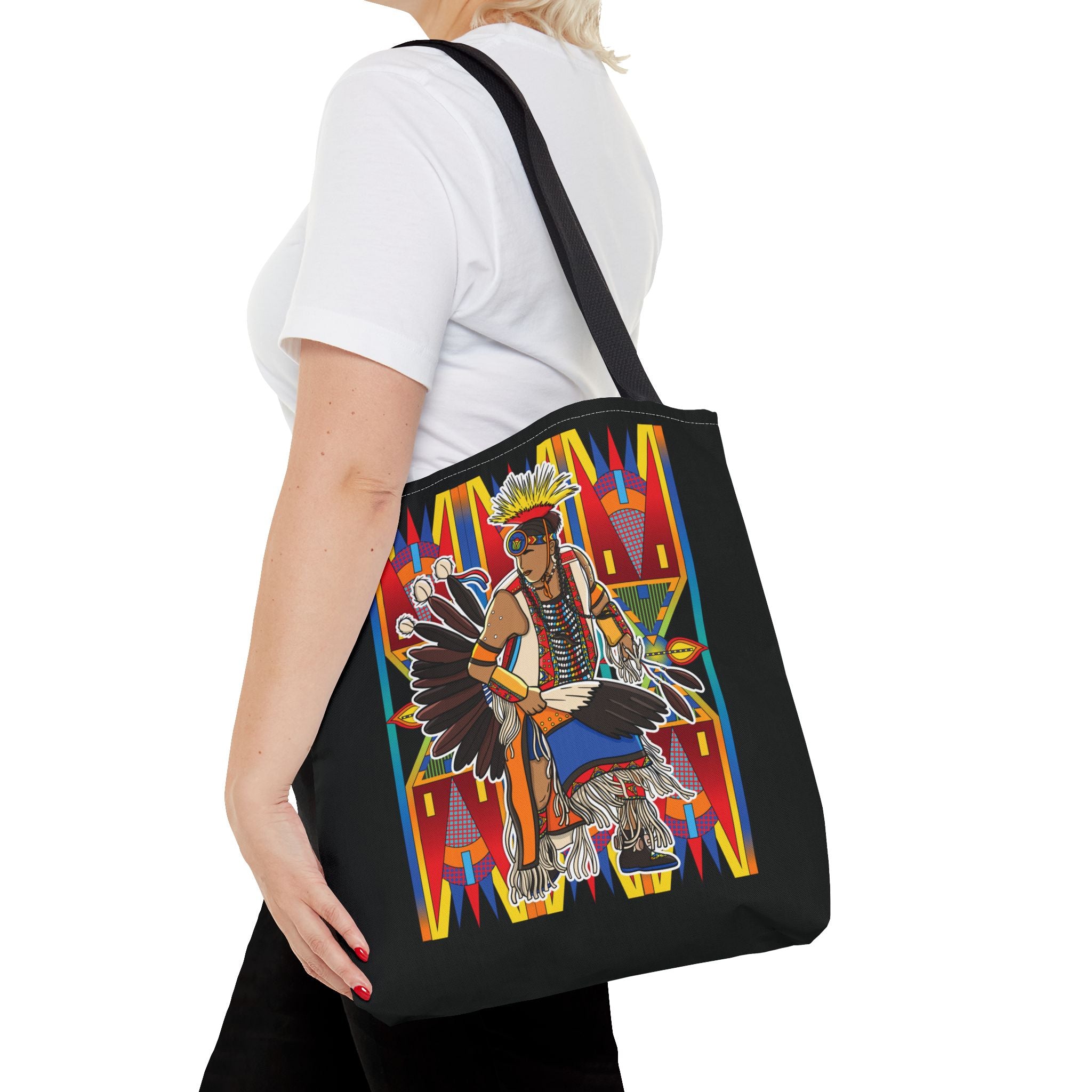 Traditional Powwow Man Dancer 3 Tote Bag