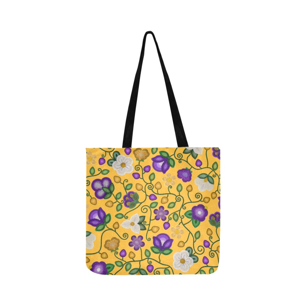 Midnight Moss Bloom Yellow Reusable Shopping Bag (Two sides)