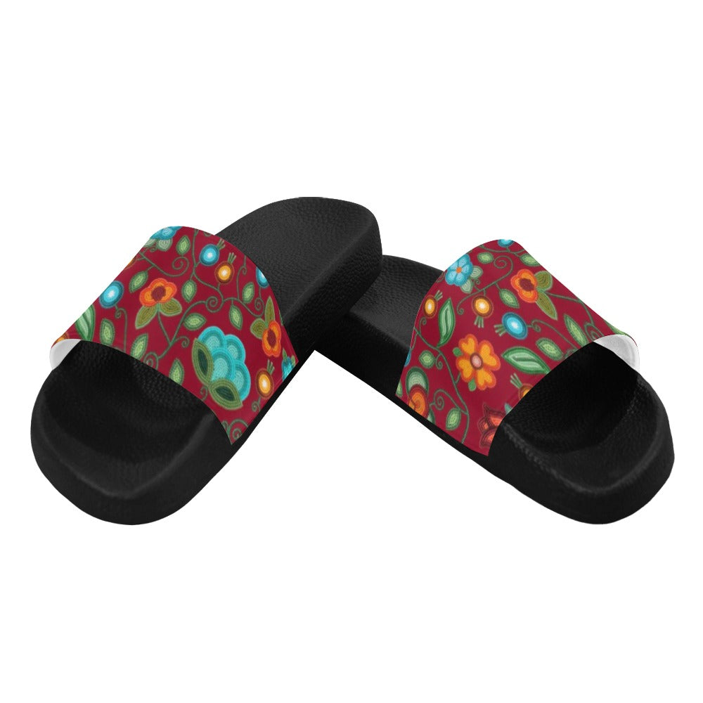 Prairie Fire Petals Red Men's Slide Sandals