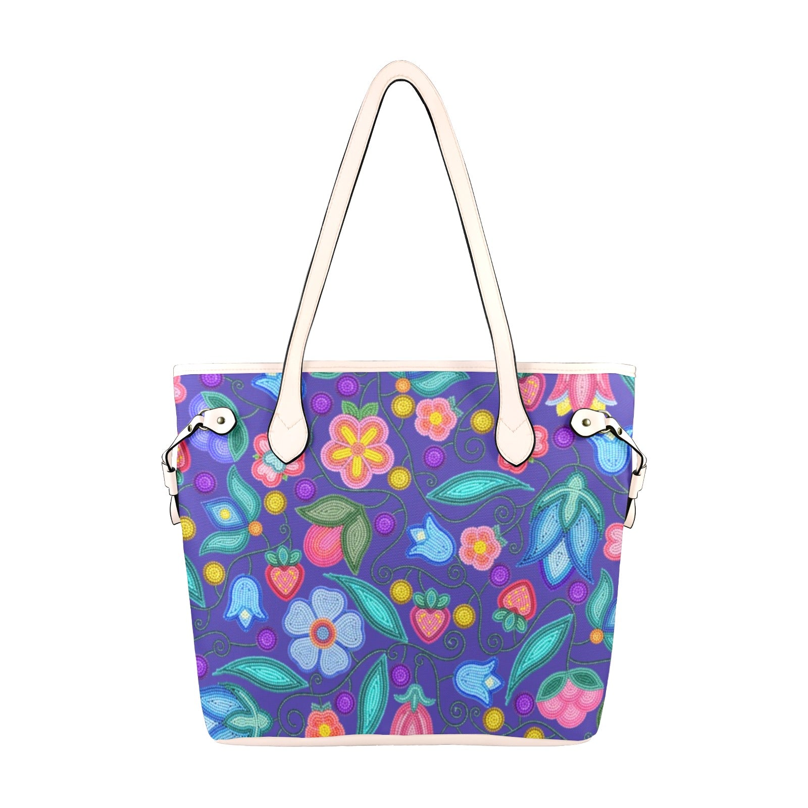 Sweet Offering Indigo Clover Canvas Tote Bag