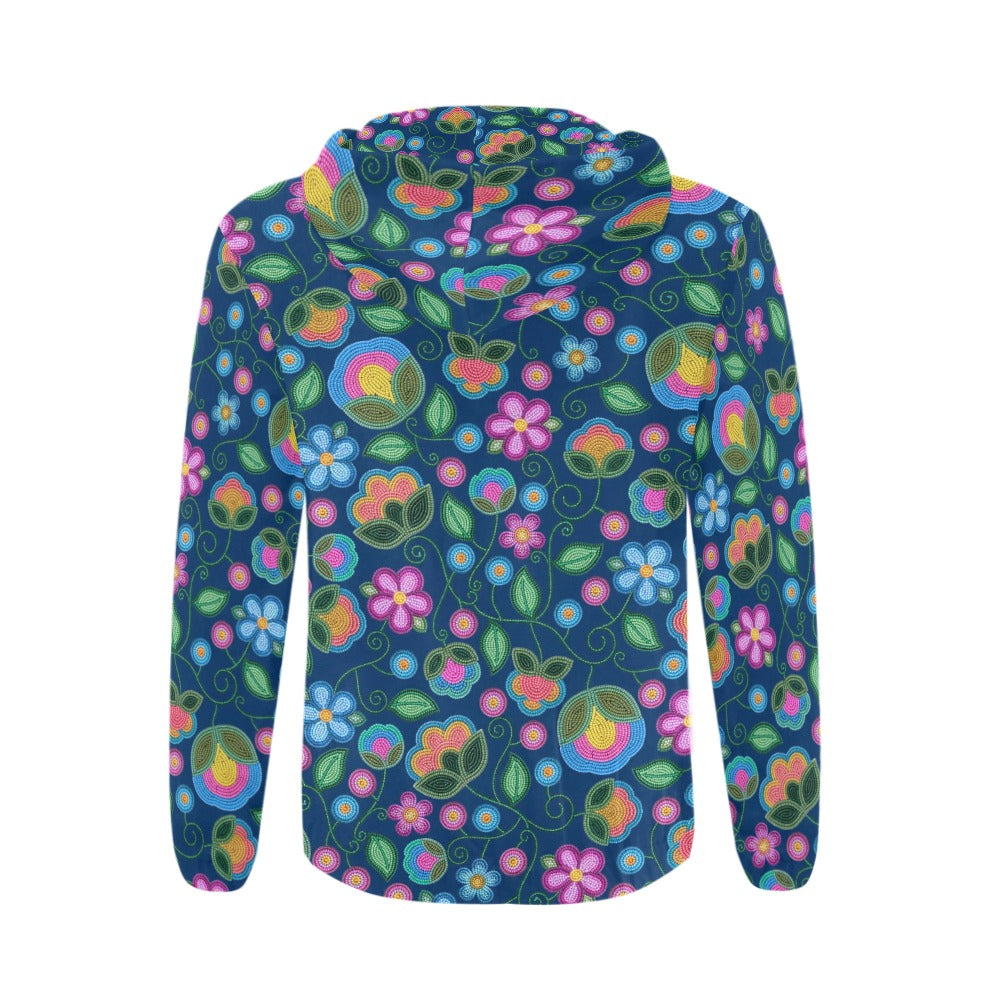 Turquoise Sunbeam Blue Men's Zipper Hoodie