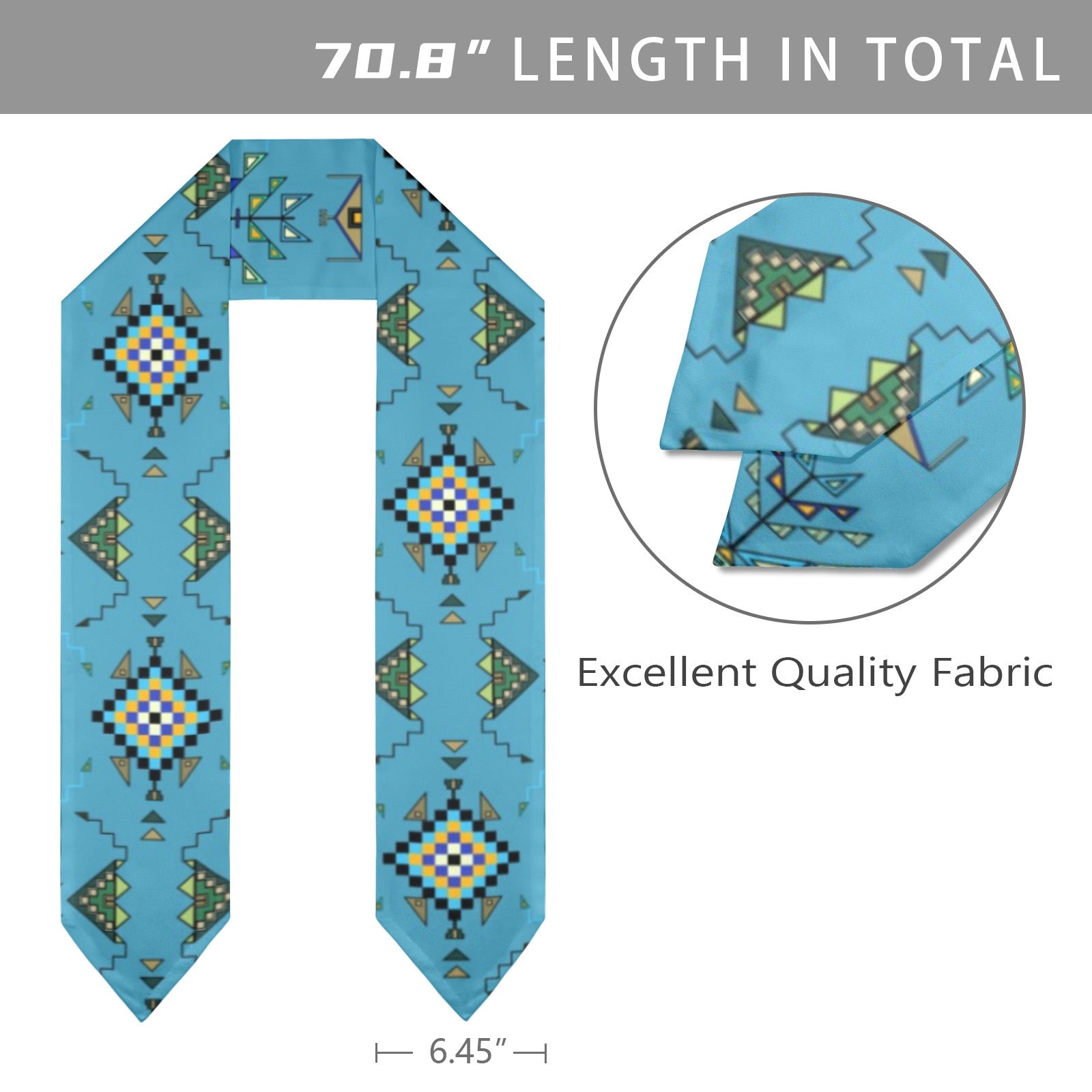 Bear Shield Blue Graduation Stole