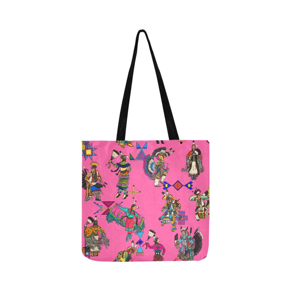 Grand Entry Dancer Pink Reusable Shopping Bag (Two sides)
