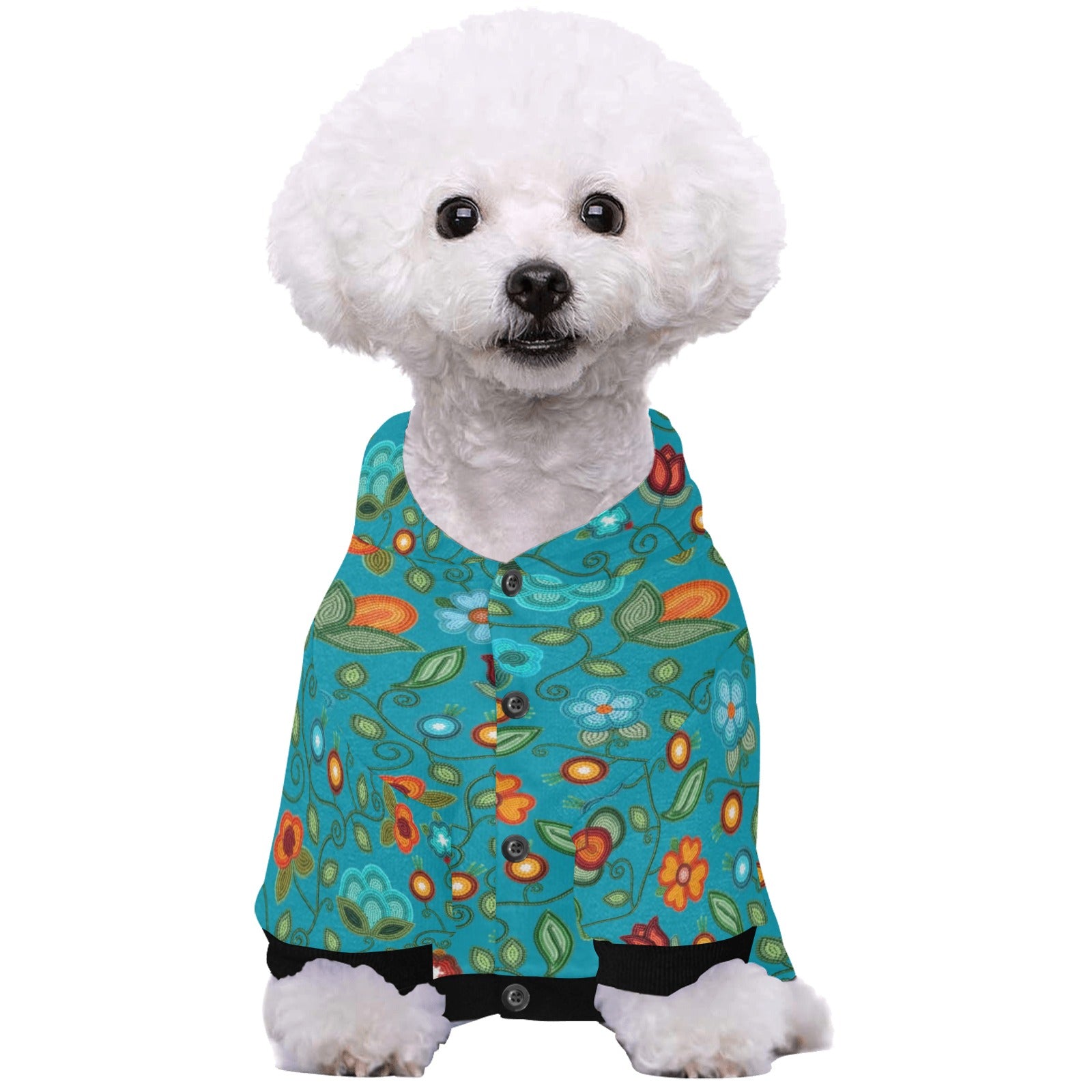 Prairie Fire Petals Ocean Pet Dog Hoodie