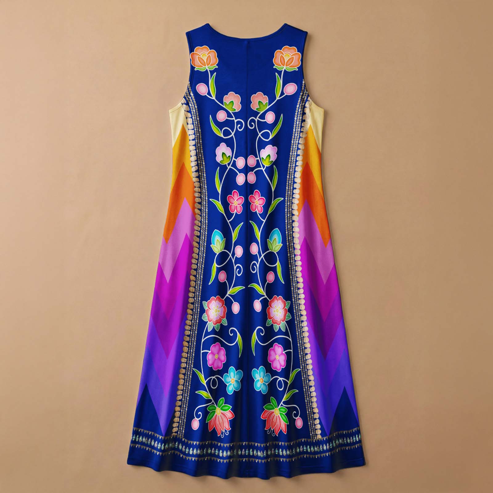 Grandmother's Legacy Dark Blue 2 Women's Sleeveless Long Dress