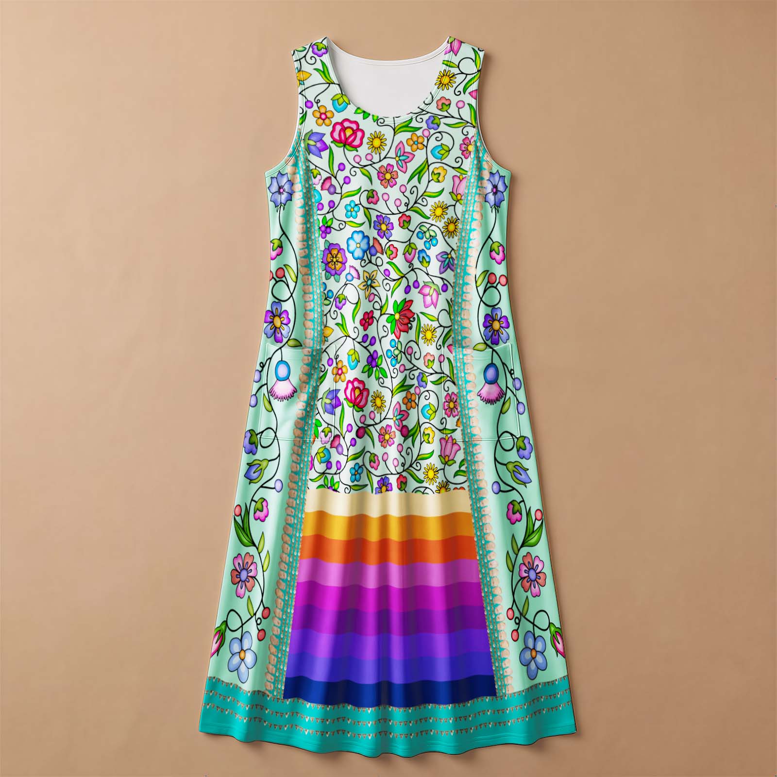 Grandmother's Legacy Mint 1 Women's Sleeveless Long Dress