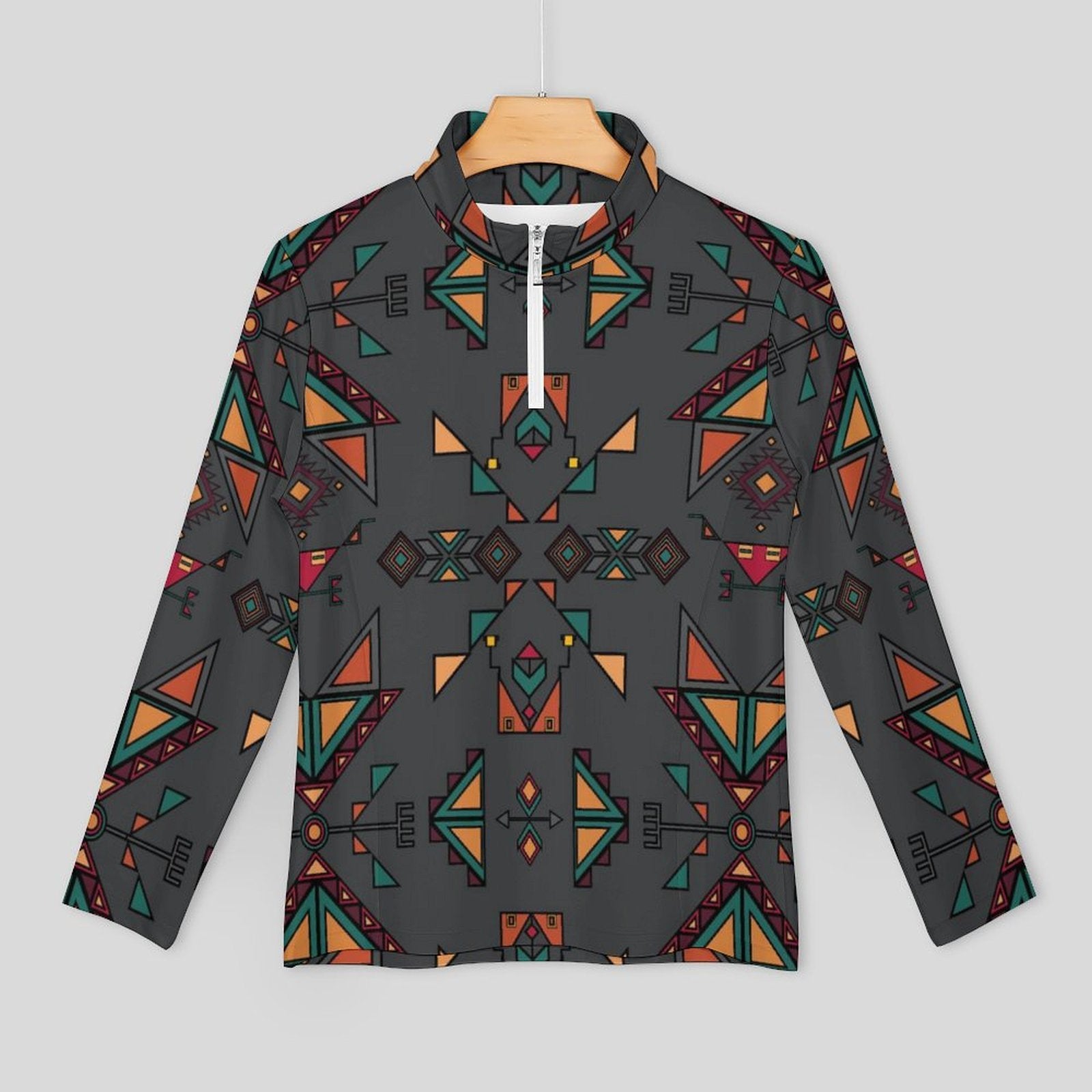 Arrow Dawn Gray Long Sleeve Yoga Shirt