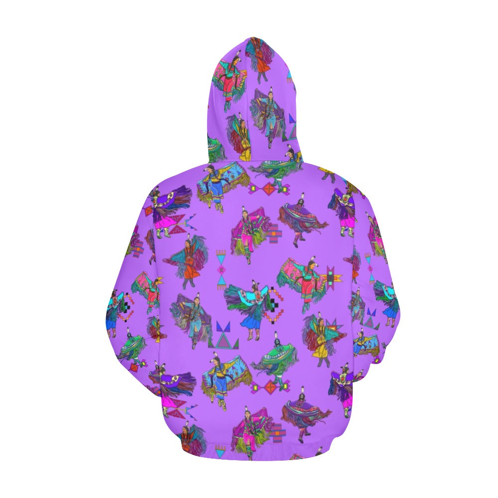 Women's Fancy Dancers Purple Hoodie for Women (USA Size)
