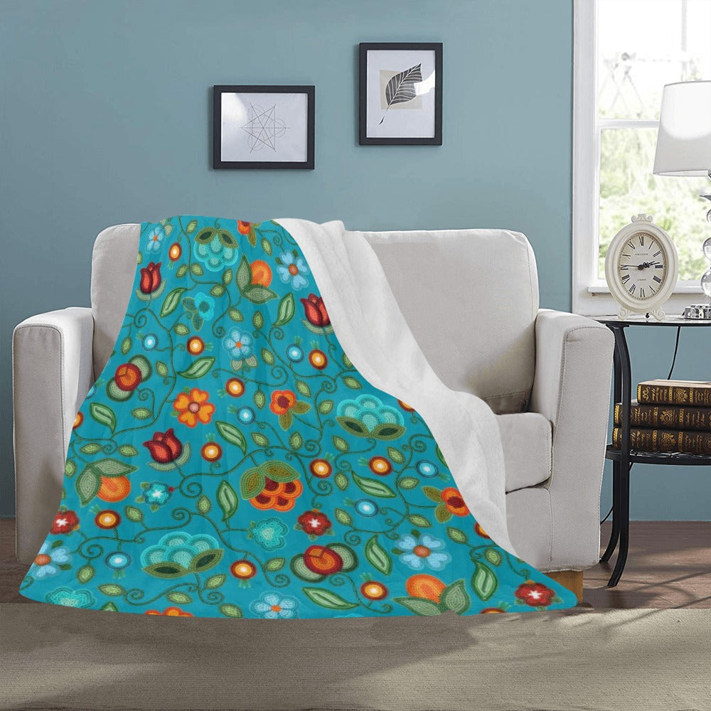 Prairie Fire Petals Ocean Ultra-Soft Micro Fleece Blanket 50"x60"