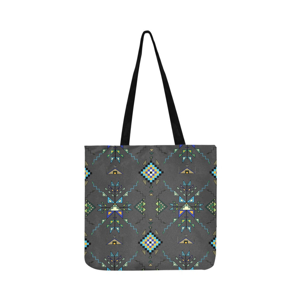 Bear Shield Dark Gray Reusable Shopping Bag (Two sides)