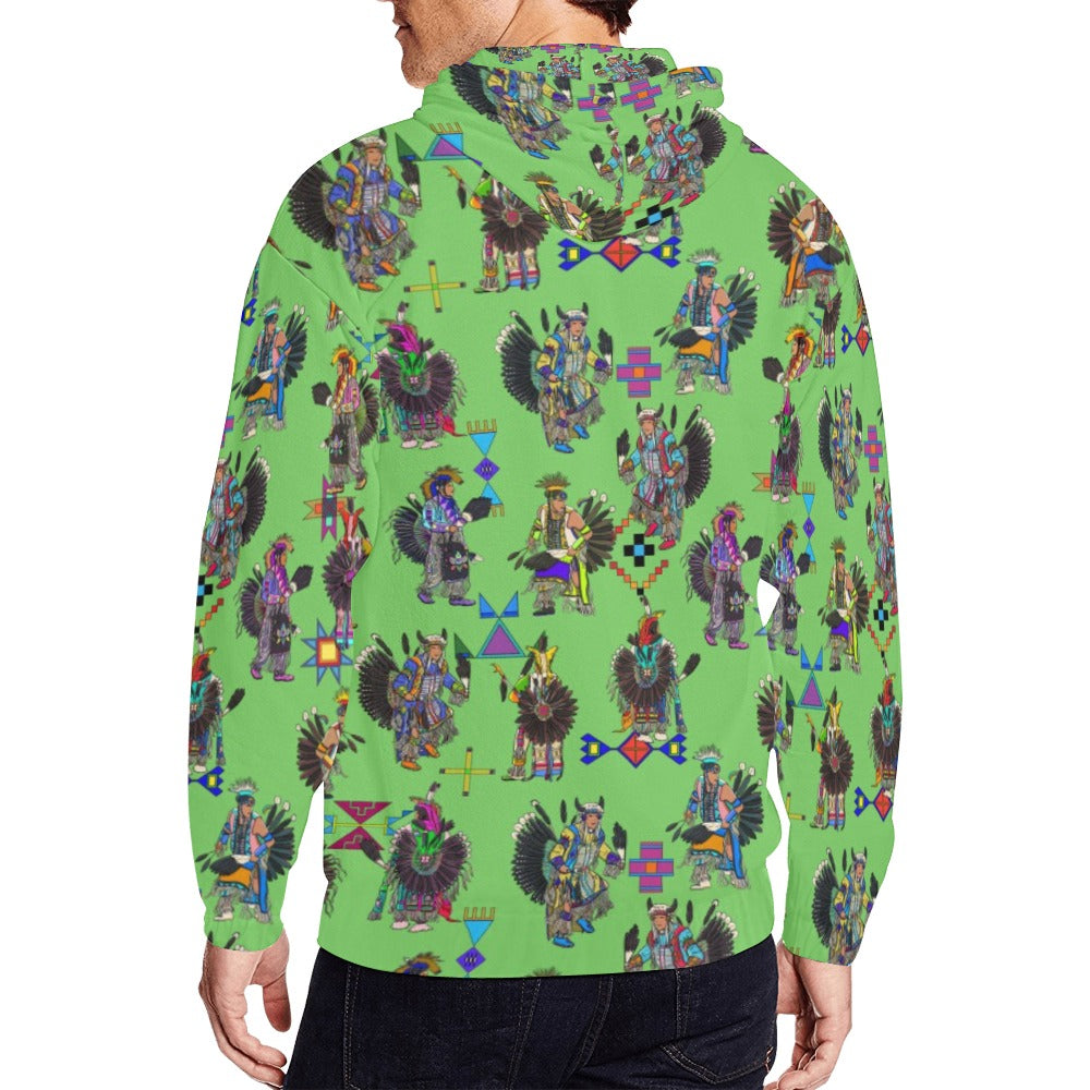 Men's Tradish Dancers Grass Men's Zipper Hoodie