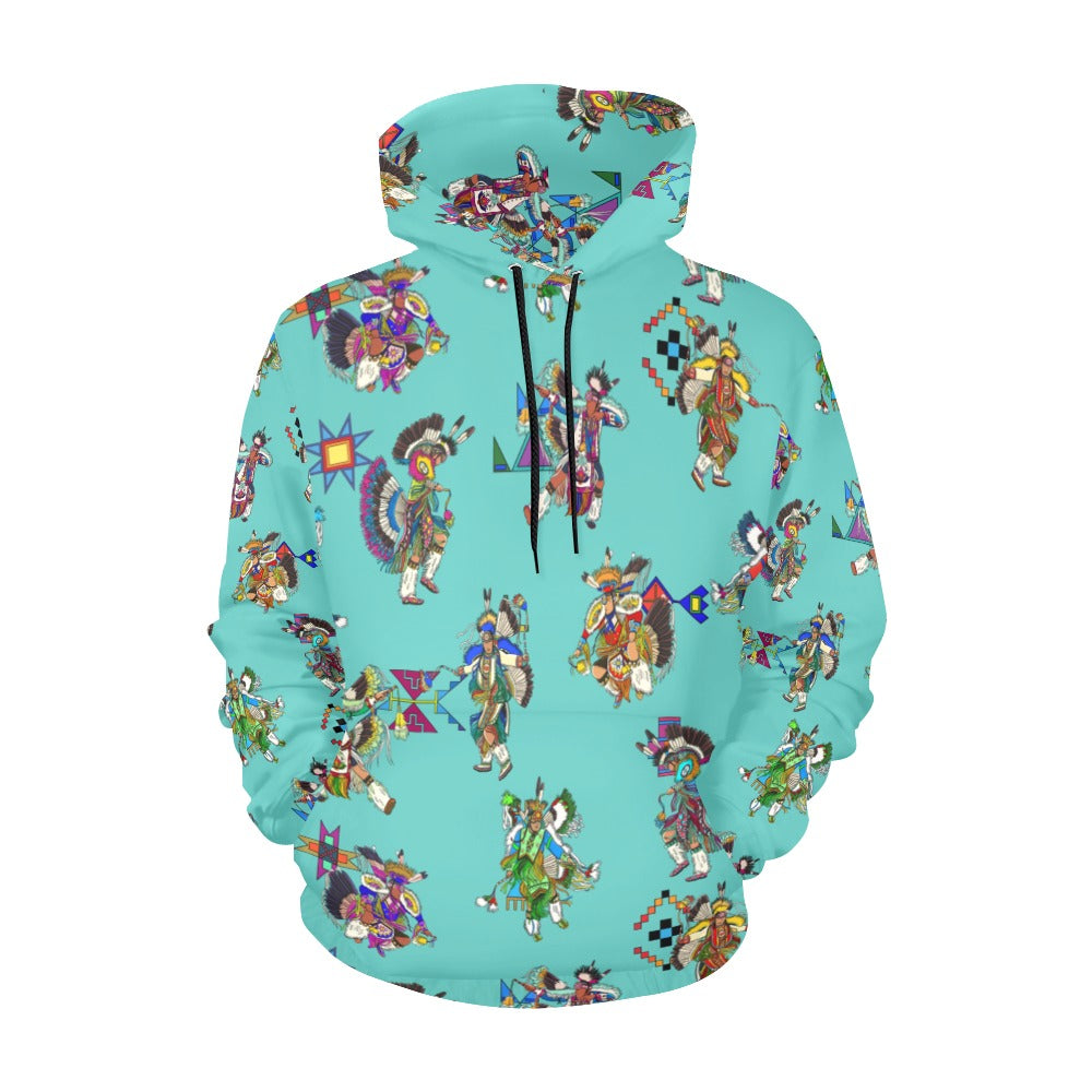 Men's Fancy Dancers Eggshell Blue Hoodie for Women (USA Size)