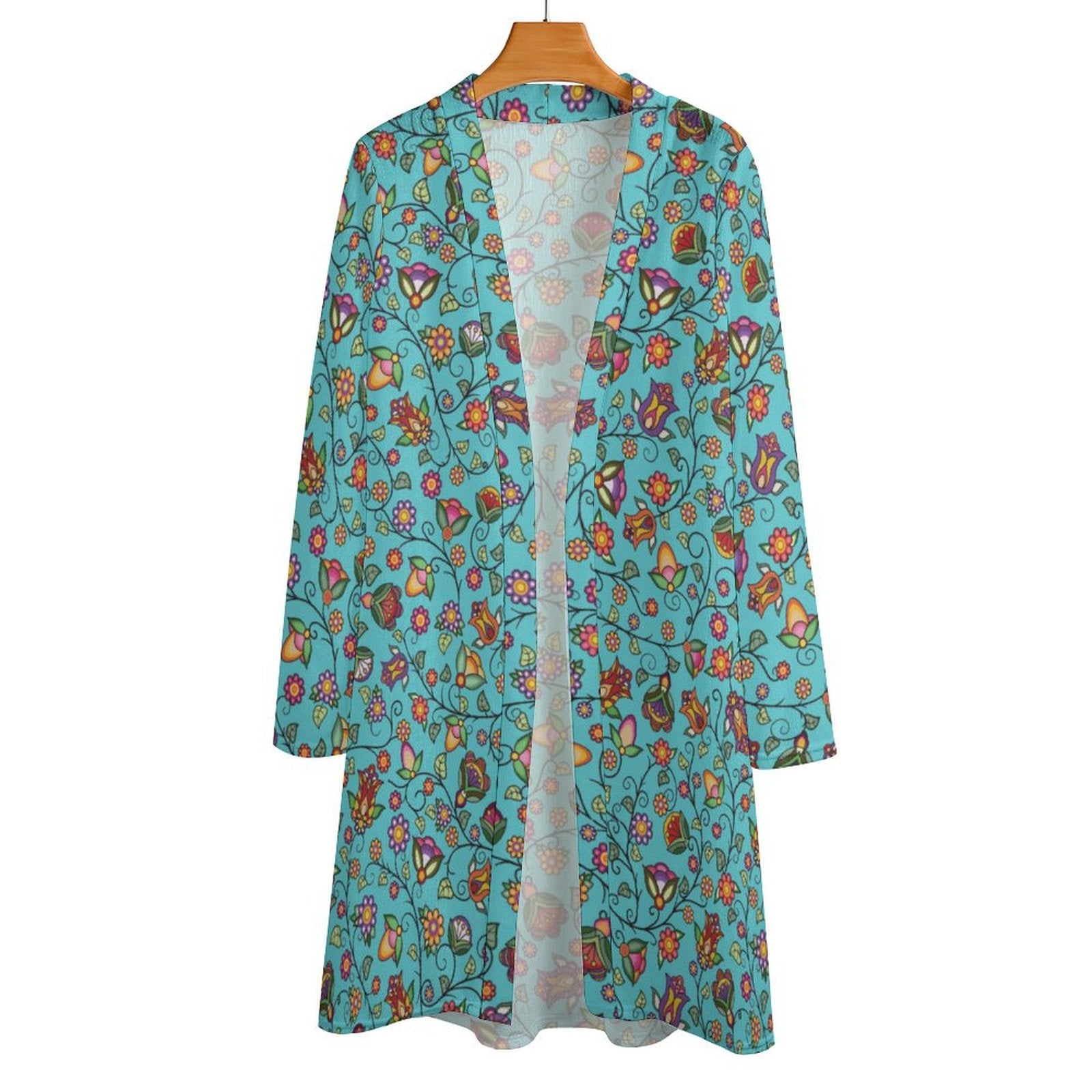 Heartbeat Petals Turquoise Cardigan