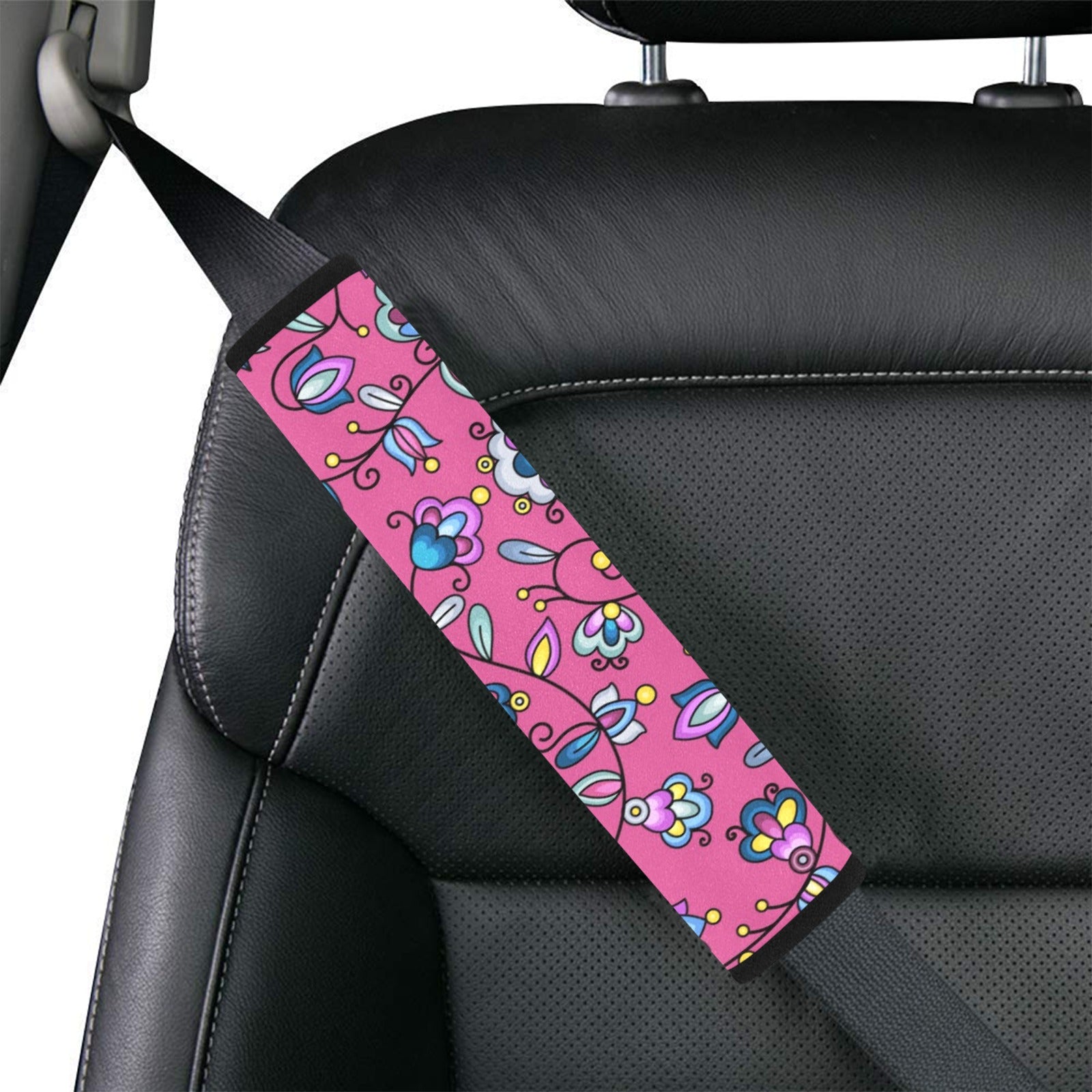 Autumn Bundle Blessing Pink Car Seat Belt Cover 7''x12.6'' (Pack of 2)
