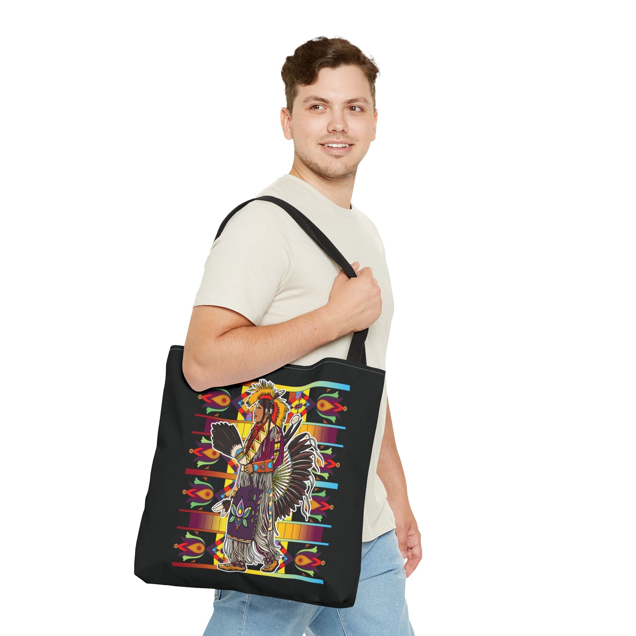 Traditional Powwow Man Dancer 2 Tote Bag