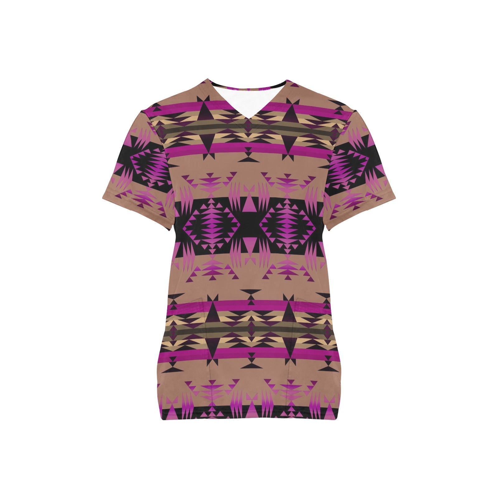 Between the Mountains Berry Scrub Top
