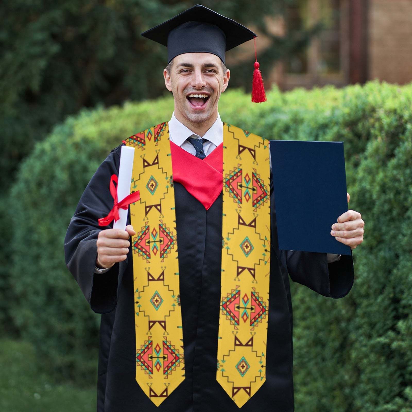 Thunder Flight Yellow Graduation Stole