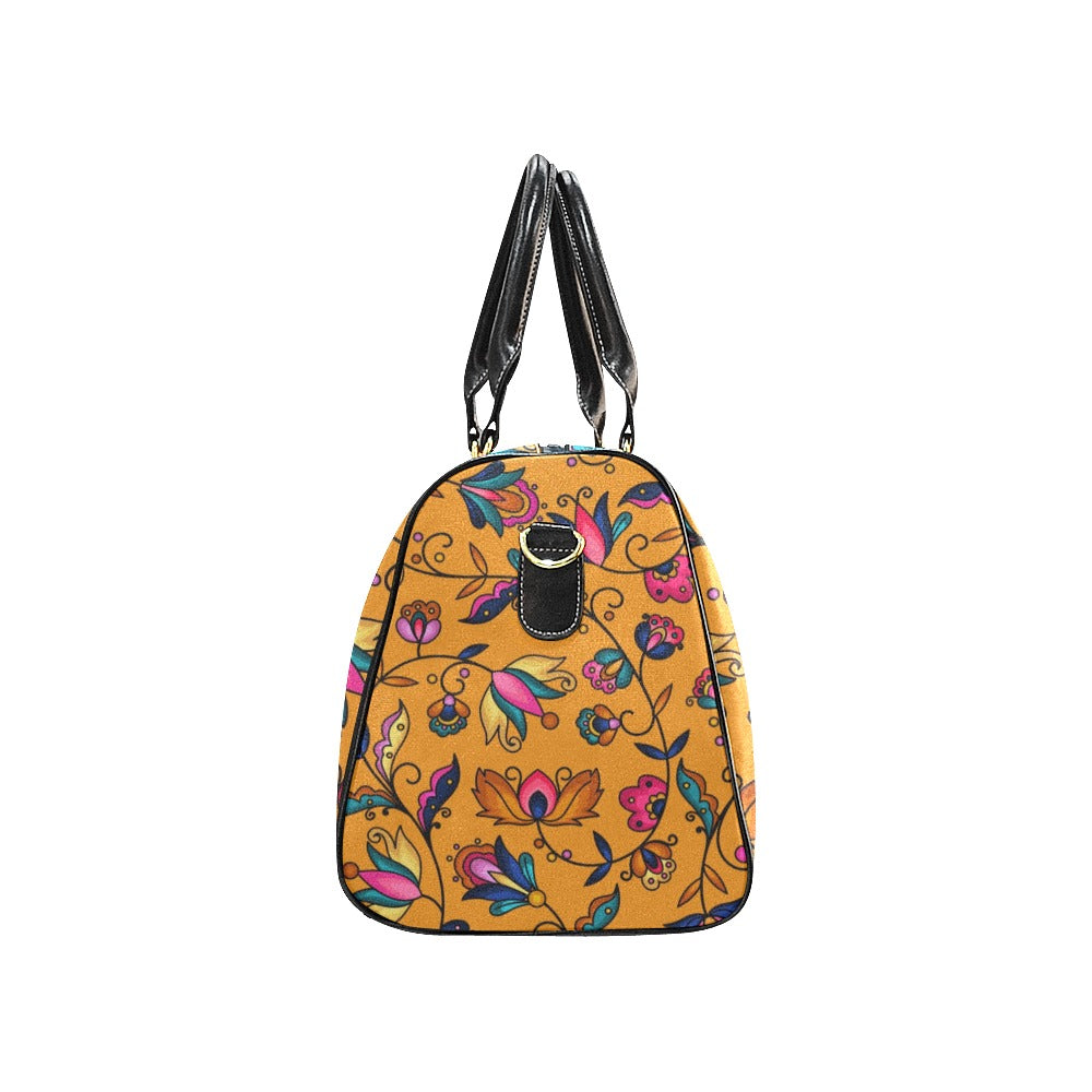 Copper Prairie Petals Orange Waterproof Travel Bag/Small