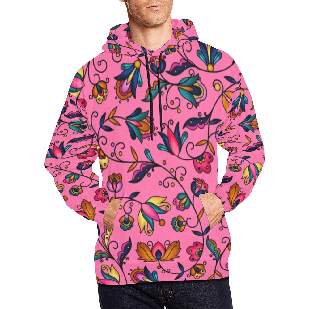 Copper Prairie Petals Pink Hoodie for Men (USA Size)