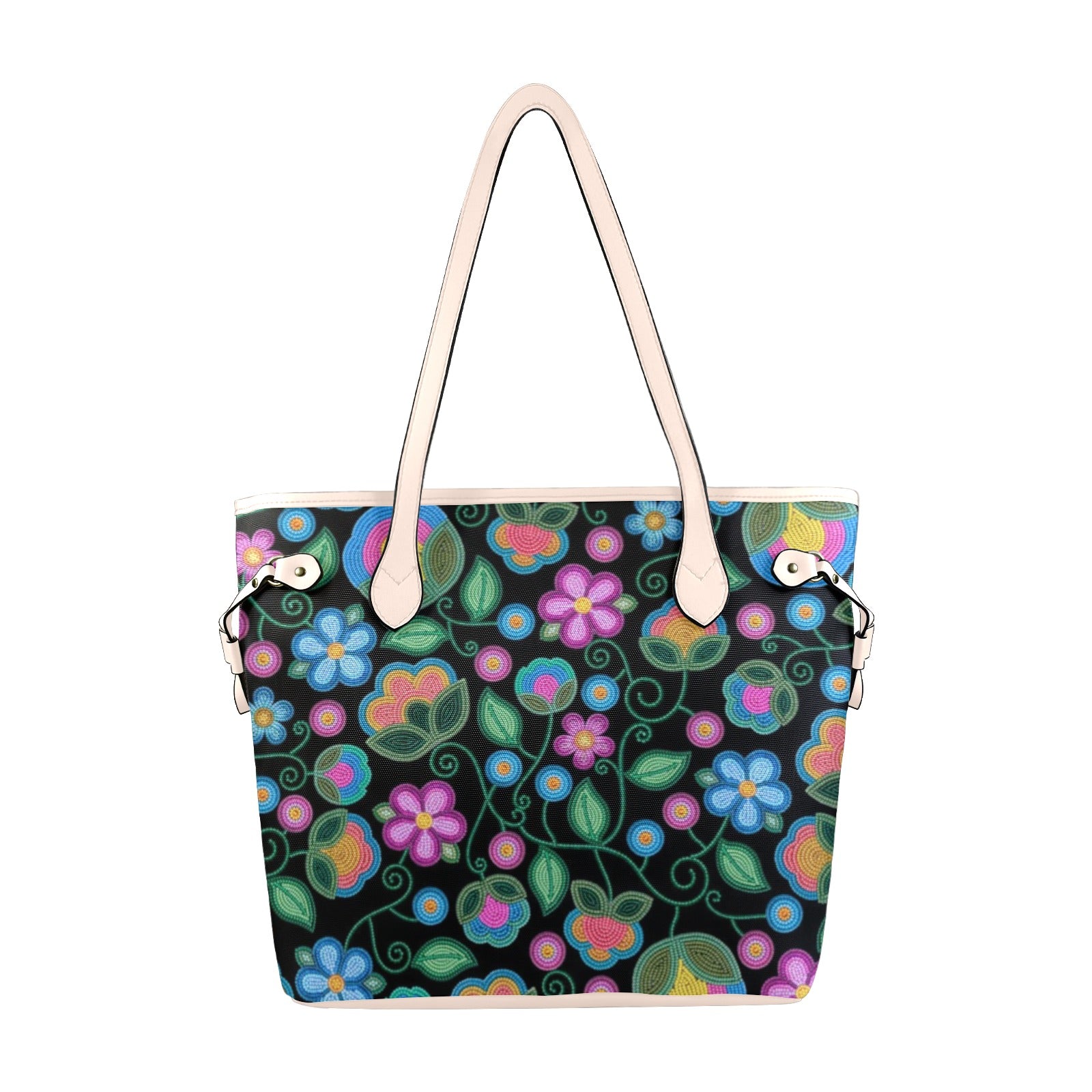 Turquoise Sunbeam Clover Canvas Tote Bag