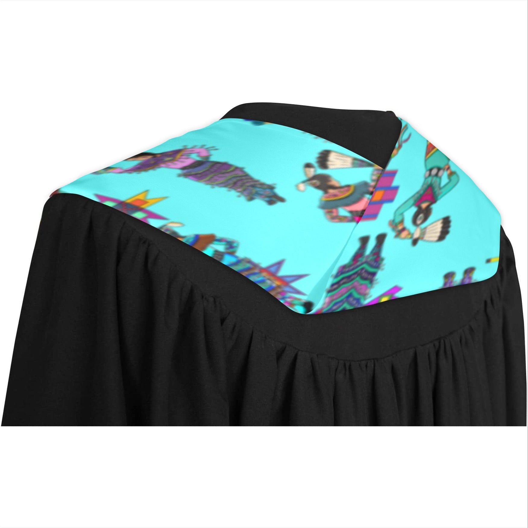 Women's Jingle Dancers Turquoise Graduation Stole