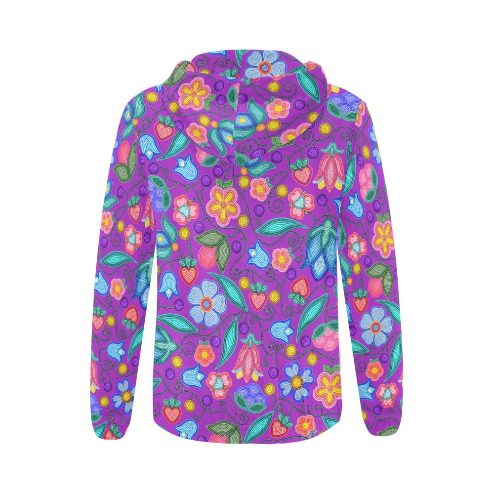 Sweet Offering Purple Full Zip Hoodie for Women