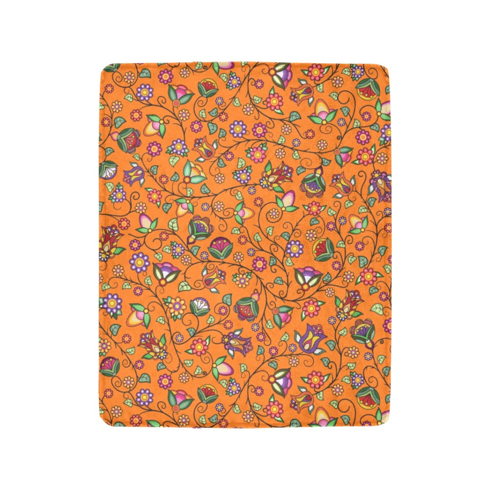 Heartbeat Petals Orange Ultra-Soft Micro Fleece Blanket 40"x50"