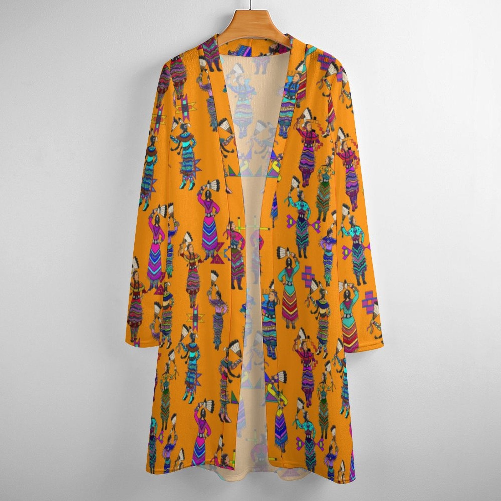 Women's Jingle Dancers Orange Cardigan