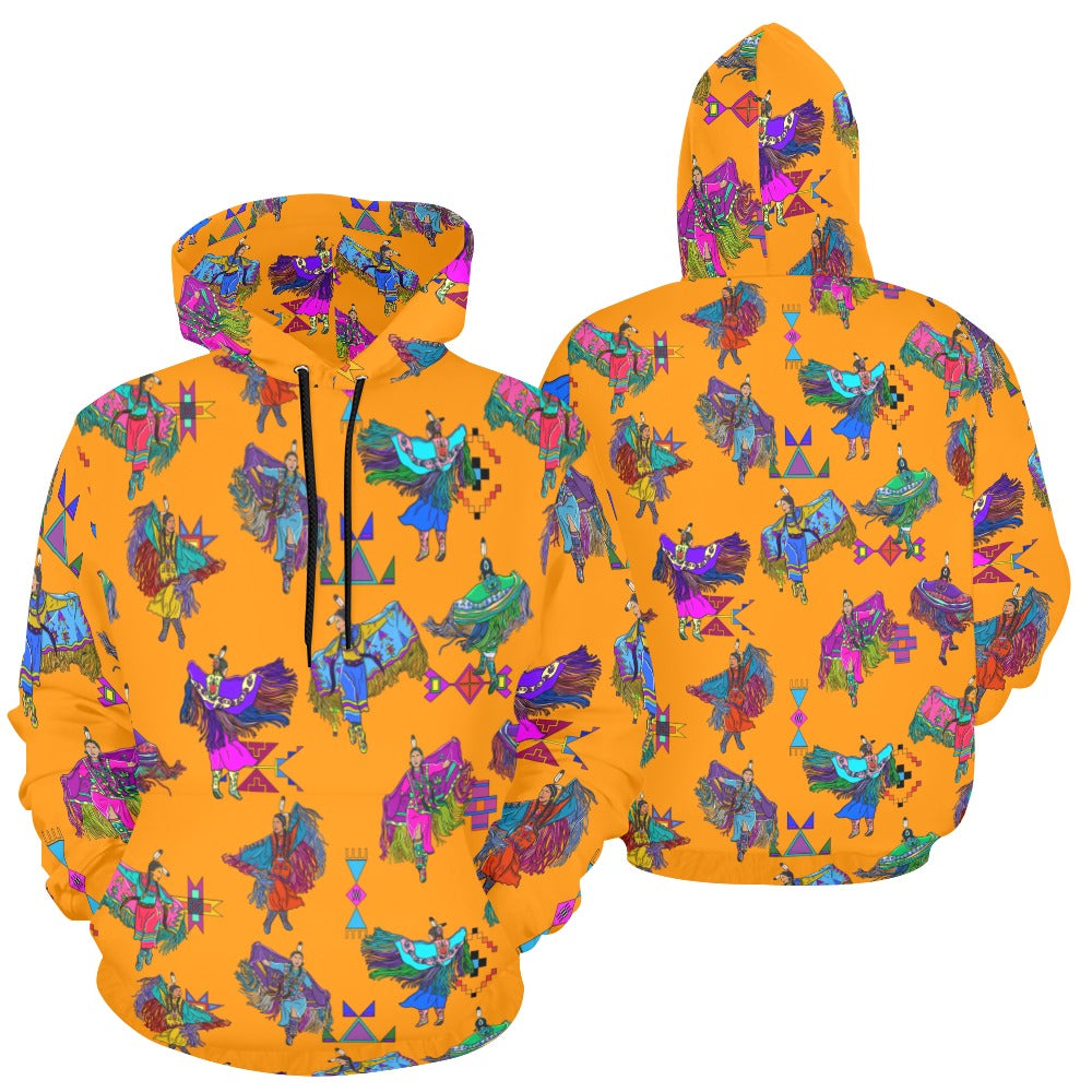 Women's Fancy Dancers Orange Hoodie for Men (USA Size)