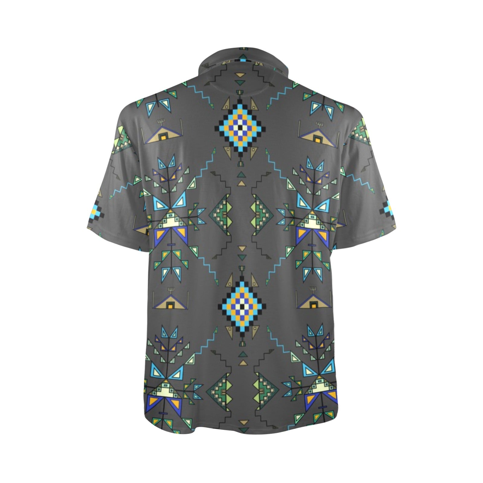 Bear Shield Gray Polo Shirt