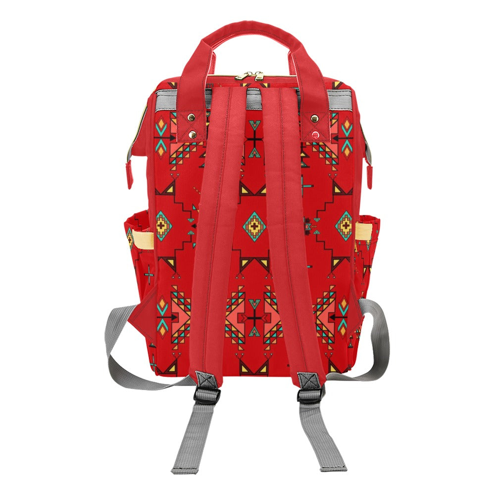 Thunder Flight Red Multi-Function Diaper Backpack/Diaper Bag