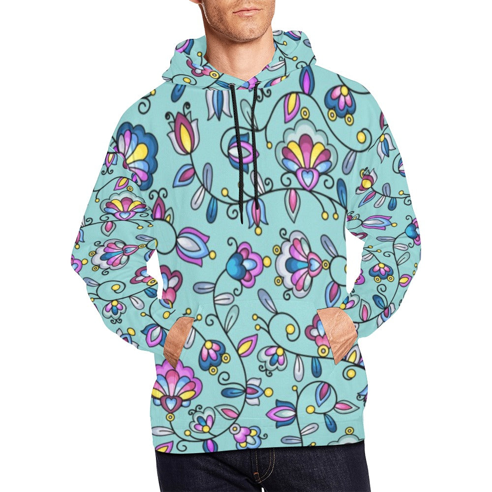 Autumn Bundle Blessing Turquoise Hoodie for Men (USA Size)